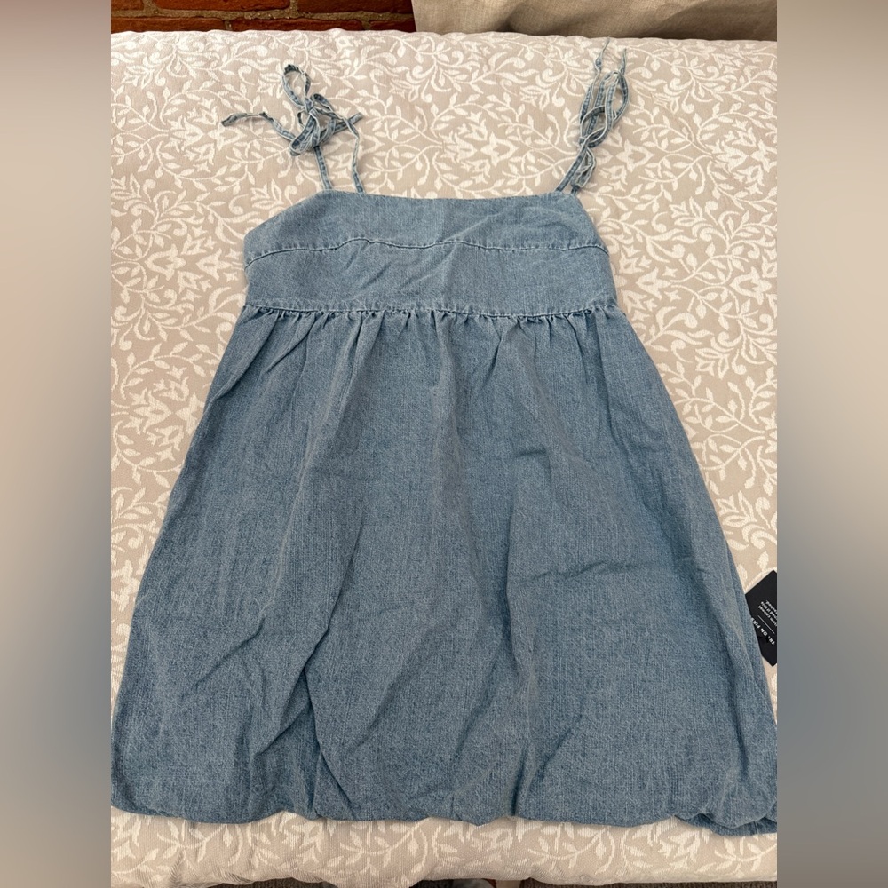 Lulus Balloon Denim Dress Size XL